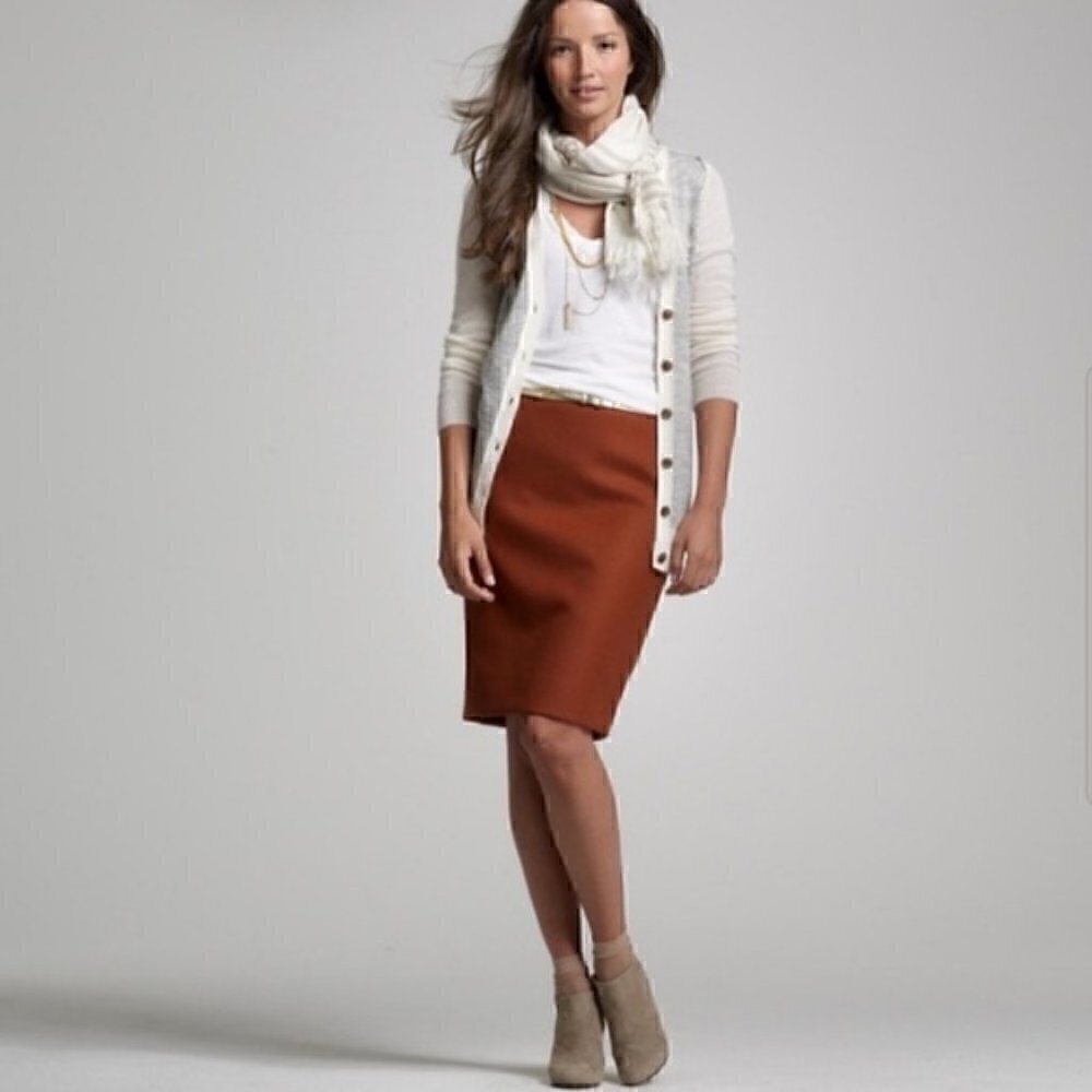 𝅺gorgeous Cinnamon Stick | Perfect Pencil Skirt | Crepe Pencil Slim Skirt | Work